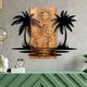 Wallity Zidna dekoracija Hawaii, 74 x 57,5 cm, Crna