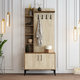 HANAH HOME Cipelarnik sa čivilukom Viyana D Walnut Travertine