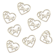 ginger ray® ukrasni drveni konfeti za stol  hearts wooden