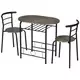 Homestar Jedilna miza Bistro z 2 stoli 80x53x745 cm črna
