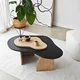 Hanah Home Klub sto Melted, 105x35x65 cm, Bež-crni