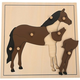 Drvena mini slagalica sa životinjama Smart Baby - Konj, 7 dijelova