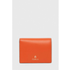 Usnjena denarnica Furla ženski, oranžna barva