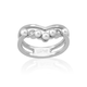 Ženski majorica arabesque beli biserni srebrni prsten sa kristalima 3,4 mm 57 mm ( 16141.01.2 917.010.1 )