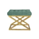 Atelier del Sofa Tabure 50x42x40cm, Zlatno-Zeleno
