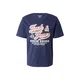 JACK & JONES Majica nočno modra/rjasto rjava/bela