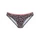 LASCANA Bikini hlačke melona / črna / bela