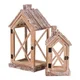 Autronic Svetilka Wooden lantern - house shape with chimney, price for a set of 2 pieces (DA219)