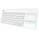 Tipkovnica brezžična Logitech K400 Plus US | SLO gravura bela + TouchPad (920-007146)