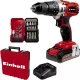 EINHELL Akumulatorska udarna bušilica TE-CD 18/2 Li-i + set KWB pribora 22/1 + baterija (1x2.5 Ah)