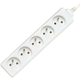 PremiumCord white 7 m extension cord 230V, 5 drawers