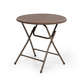 Blumfeldt Burgos Round, sklopivi stol, poliuretan, 80 cm O, 4 osobe, smeđi