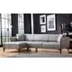 Atelier del Sofa Ugaona garnitura Belissimo 95x67x140cm Siva