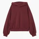 Cropp - Dukserica oversize s kapuljačom - bordo