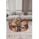 Hanah Home Set klub stolova Yin Yang, 3 komada, Braon