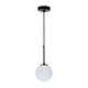 Pompei Pendant Lamp Black 1X40W E27 White Lampshade 15Cm