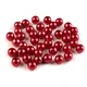 Plastične voščene kroglice / biseri Glance O8 mm - F80 rdeča (500 g)