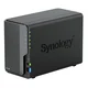 Synology DS225+, Tower, 2-bays 3.5 SATA HDD/SSD, CPU Inte Celeron J4125 4-core (4-thread) 2.0 GHz, burst up to 2.7 GHz, 2 GB DDR4 non-ECC (expandable up to 6 GB), 1xRJ-45 1GbE LAN, 1xRJ-45 2.5 GbE LAN, 2xUSB 3.2 Gen 1, 1.3 kg, 3yr warranty