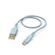 HAMA Fleksibilni polnilni kabel, USB-A - USB-C, 1,5 m, silikonski, modri