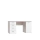 Carryhome PISALNA MIZA leseni material bela, barve hrasta