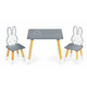 Dječji drveni stol Bunny + 2 stolice