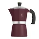 Moka kavni kuhalnik aluminijast mat bordo za 6 skodelic 55210