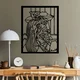 Wallity Zidna dekoracija Picasso 2, 44 x 56 cm, Crna