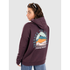 Passenger Outlook Recycled Cotton ženski pulover s kapuco deep plum