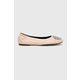 Kožne balerinke Tory Burch Claire Cap-Toe Ballet boja: bež, 156309.650