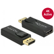 adapter DELOCK, DisplayPort (M) na HDMI-A (Ž), 4K aktivni, črn