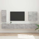 Set zidnog ormarića za TV Zidne 6 pcs Betonski sivi