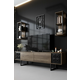 HANNAH HOME TV polica Black Line Walnut, Black