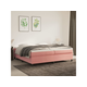 Den Box spring posteljni okvir roza 200x200 cm žamet