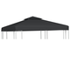 VIDAXL nadomestna vodoodporna streha za paviljon, temno siva