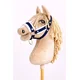 BB Nastavljiva ovratnica za konje Hobby Horse A3 temno modra z belim krznom