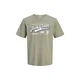 JACK & JONES Majica mornarska / kaki / bela