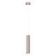 SOLLUX lighting Moderna viseča svetilka, rebrasta cev, taupe, 1xGU10, 10W, KARBON, Sollux Lighting