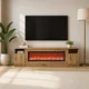 vidaXL Električni kamin Artisan hrast 165 x 28,5 x 47 cm
