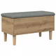 vidaXL Shranjevalna klop s blazino Artisan hrast 82 x 42 x 46 cm