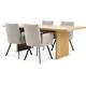 MUNKEBY D220 sto topao hrast + 4 GJESING bež/crna