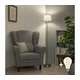 Brilagi - LED podna lampa CERIA 1xE27/40W/230V prečnik 30 cm bela/mat hrom