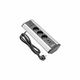 GTV Utičnica ugaona 4xkonektor, 2xUSB 1.5m alu AEPBKT3S2U80
