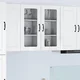 Zidni stakleni ormarić 2 pcs Visoki sjaj bijela 40 x 31 x 80 cm