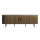 Rjava TV omarica v hrastovem dekorju 180x56x45 cm Nola – Unique Furniture