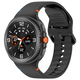 Silikonski pas Techsuit za uro Samsung Galaxy Watch8 40 mm/Watch8 44 mm/Watch8 Classic 46mm - črn