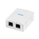 RJ45 LAN Cat.6A vtičnica 2x RJ45 nadometna LogiLink PoE+ 10GbE UTP internetna škatla dvojna bela
