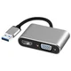 FAST ASIA Adapter konvertor USB 3.0 na HDMI+VGA