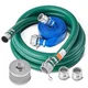 VEVOR Komplet sesalne cevi 51 mm x 15.2 m, povratna cev 6.1 m, sesalna cev zelena in modra