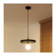 Duolla - Luster na sajli IRONLINE 1xE27/15W/230V prečnik 30 cm crna/bakarna