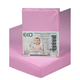 EKO Ponjava vodoodporna z gumijastim jersey roza 120x60 cm